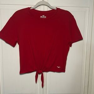 Hollister Red Slightly Cropped Top, Size S